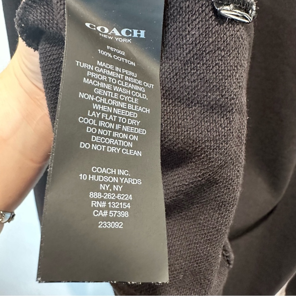 Coach Black Hoodie with Gray Camo Pocket - Picture 6 of 8
